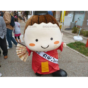 Asiatisk kvinde japansk pige BIGGYMONKEY™ maskotkostume -
