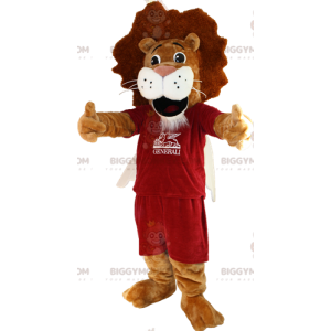 BIGGYMONKEY™ mascottekostuum bruine en witte leeuw in