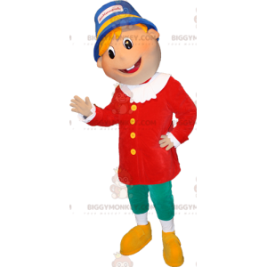 BIGGYMONKEY™ Mascot Costume Blond Boy in Colorful Outfit -