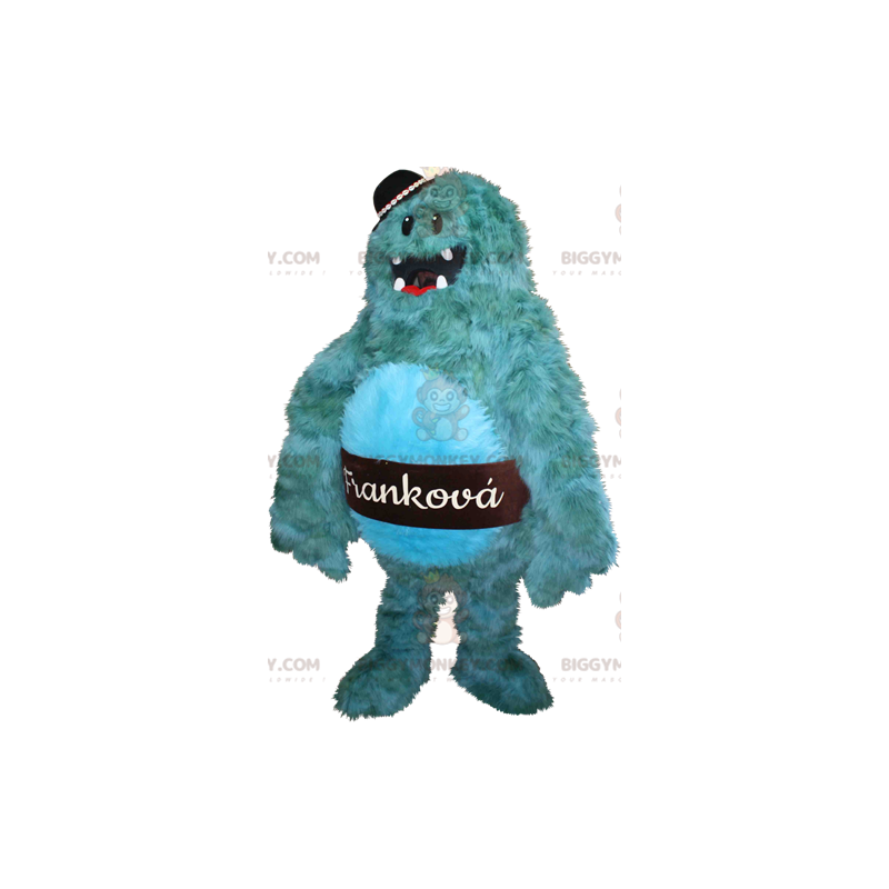 Divertente costume della mascotte del mostro blu peloso Divertente costume della mascotte del mostro blu peloso