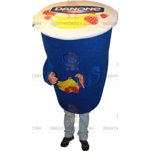 Στολή μασκότ Danone Blue Yogurt BIGGYMONKEY™. Στολή μασκότ Milky Dessert BIGGYMONKEY™ - Μασκότ τροφίμων - BiggyMonkey.com