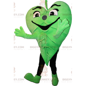 Kostium maskotki zielonego liścia BIGGYMONKEY™. Kostium