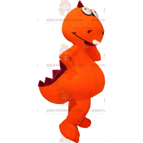 Kostým maskota obřího oranžového a červeného dinosaura