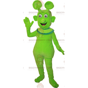 Costume de mascotte BIGGYMONKEY™ d'alien d'extra-terrestre vert