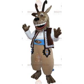 Big Horned Brown Ibex Goat BIGGYMONKEY™ maskotkostume -