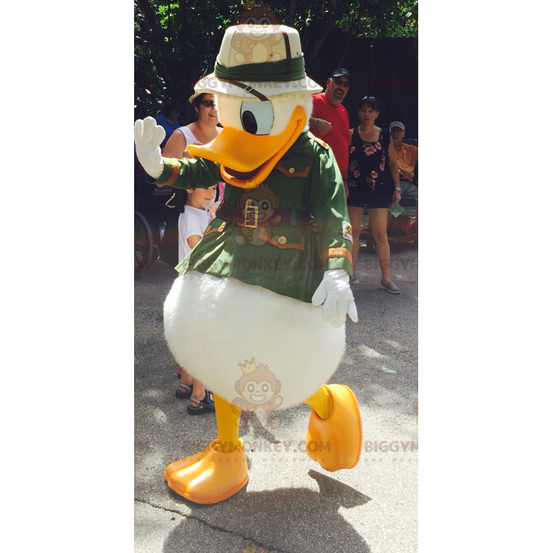 Disfraz de mascota del Pato Donald BIGGYMONKEY™ vestido de Disfraz de mascota del Pato Donald BIGGYMONKEY™ vestido de