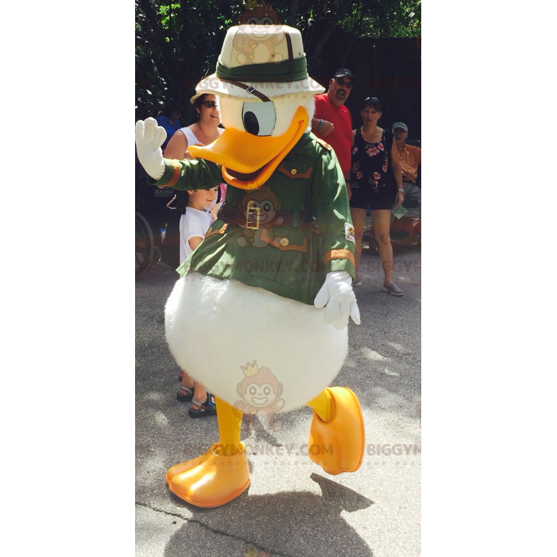 Donald Duck BIGGYMONKEY™ Mascot Costume Dressed as an Explorer