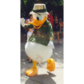 Donald Duck BIGGYMONKEY™ maskotdräkt utklädd till en upptäcktsresande - Maskoter kända människor - BiggyMonkey.com