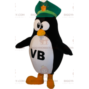 Schwarz-weißer Pinguin BIGGYMONKEY™ Maskottchen-Kostüm mit