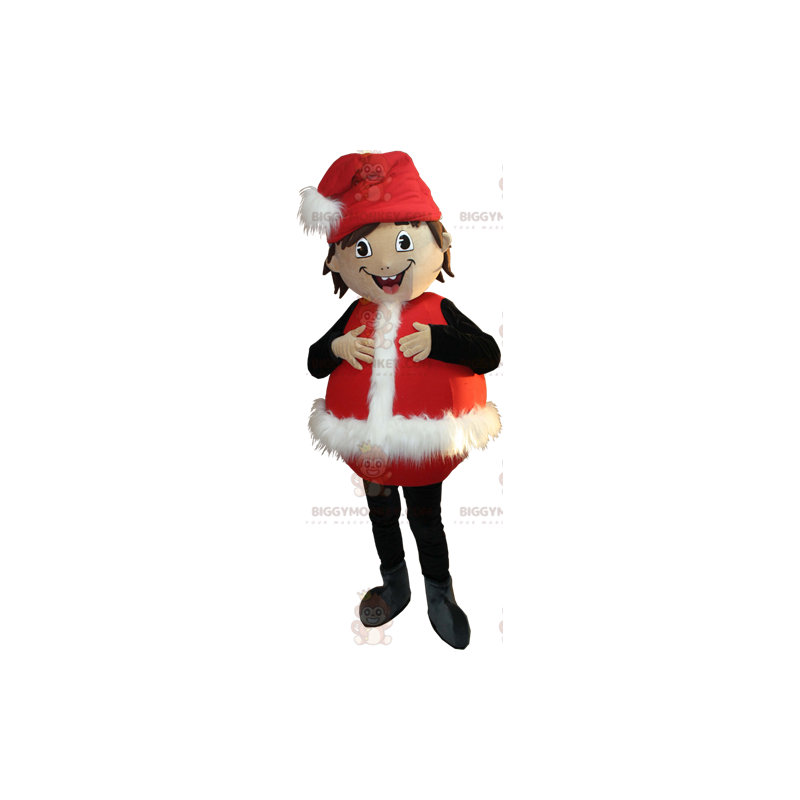 Fantasia de mascote BIGGYMONKEY™ de menino sorridente vestido Fantasia de mascote BIGGYMONKEY™ de menino sorridente vestido