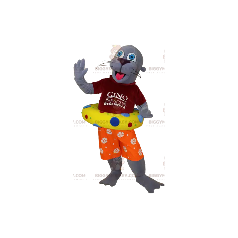 BIGGYMONKEY™ Costume da mascotte Lontra grigia Leone marino in BIGGYMONKEY™ Costume da mascotte Lontra grigia Leone marino in