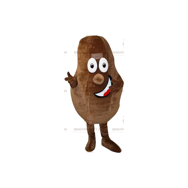 Giant Cocoa Bean BIGGYMONKEY™ Mascot Costume. Chocolate Giant Cocoa Bean BIGGYMONKEY™ Mascot Costume. Chocolate
