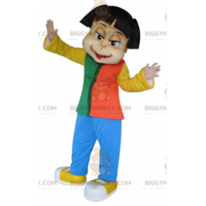 Braunes BIGGYMONKEY™-Maskottchen-Kostüm für Mädchen im