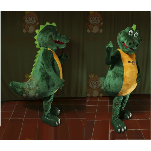 Giant Green and Yellow Crocodile BIGGYMONKEY™ Mascot Costume -