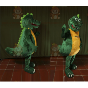 Giant Green and Yellow Crocodile BIGGYMONKEY™ Mascot Costume -