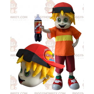 Teenager BIGGYMONKEY™ Mascot Costume with Dreadlocks and