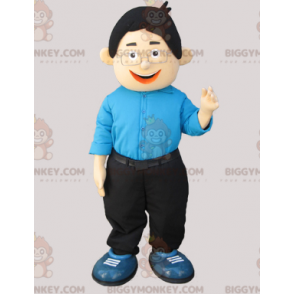 Costume da mascotte BIGGYMONKEY™ da ragazzo con occhiali.