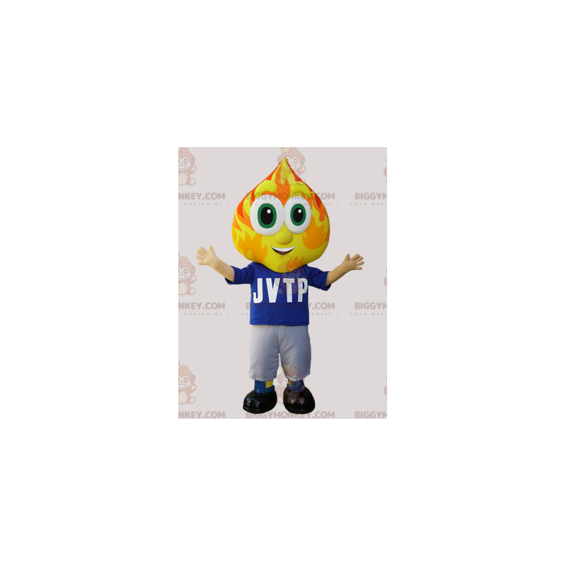 BIGGYMONKEY™ snögubbemaskotdräkt med Flame Head - Maskot för män - BIGGYMONKEY_06116 - BiggyMonkey.com