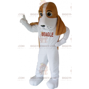 Bruine en witte beagle hond BIGGYMONKEY™ mascottekostuum -