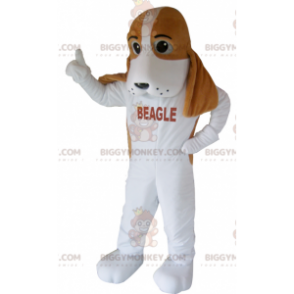 Brun och vit Beagle Dog BIGGYMONKEY™ maskotdräkt - BiggyMonkey