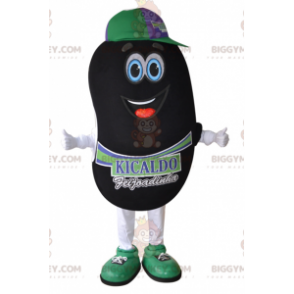 Giant Black Bean BIGGYMONKEY™ maskotdräkt. Bean BIGGYMONKEY™