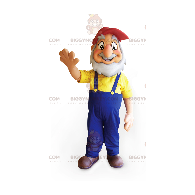 Bearded Grandpa Farmer BIGGYMONKEY™ Mascot Costume With Bearded Grandpa Farmer BIGGYMONKEY™ Mascot Costume With