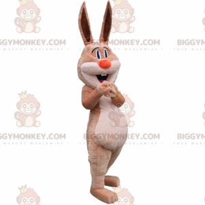 BIGGYMONKEY™ Soft and Cute Giant Brown and Beige Bunny Mascot