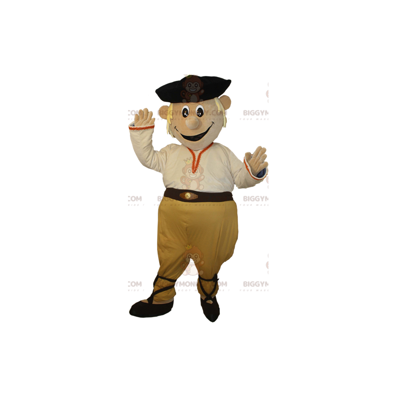 Costume de mascotte BIGGYMONKEY™ de pirate blond de bonhomme Costume de mascotte BIGGYMONKEY™ de pirate blond de bonhomme