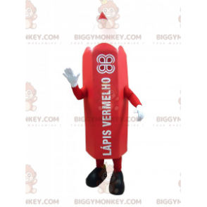 Kæmpe rød blyant BIGGYMONKEY™ maskotkostume. Pen BIGGYMONKEY™ maskot kostume - Blyantmasker - BiggyMonkey.com