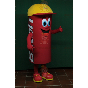 Kostým BIGGYMONKEY™ Cylindrický maskot červeného muže s čepicí