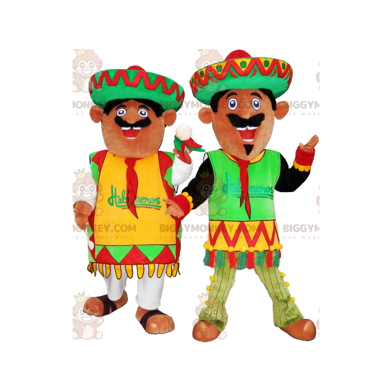 Mexican BIGGYMONKEY™s mascot dressed in traditional outfits -