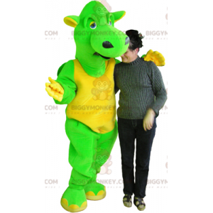 Funny Giant Green and Yellow Dragon BIGGYMONKEY™ Mascot Costume