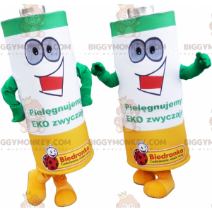 BIGGYMONKEY™s mascot of green yellow and white electric
