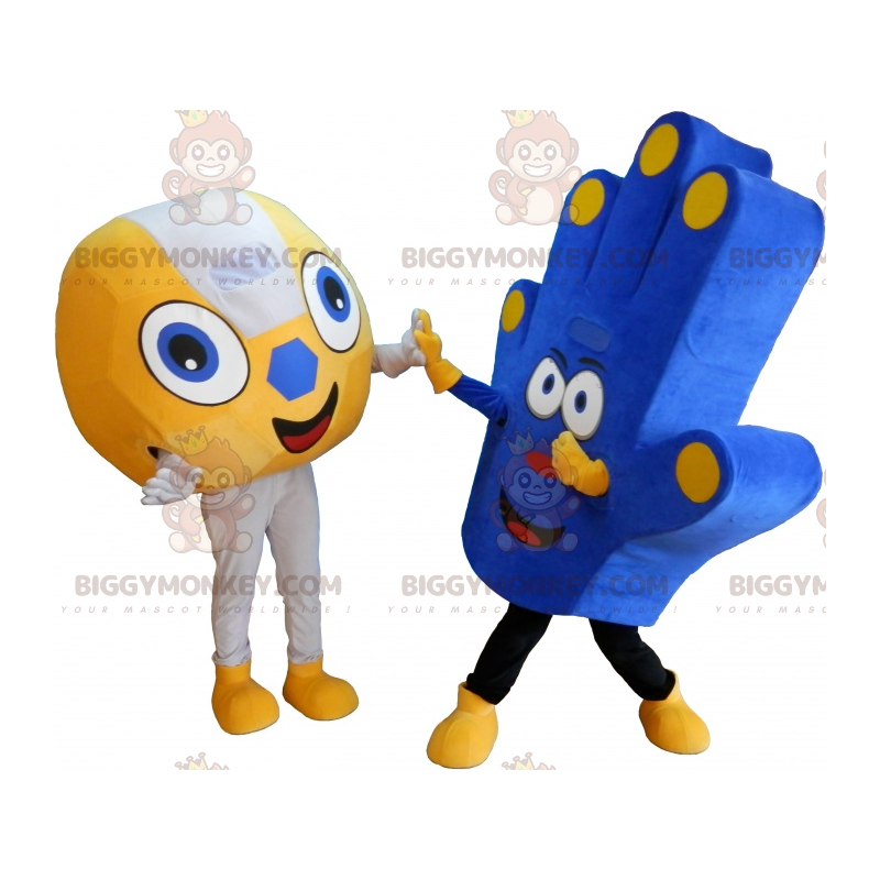 La mascota de 2 simpatizantes BIGGYMONKEY™ es una pelota y la La mascota de 2 simpatizantes BIGGYMONKEY™ es una pelota y la