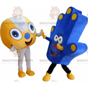 2 supporters maskot BIGGYMONKEY™ er en bold og en supporters
