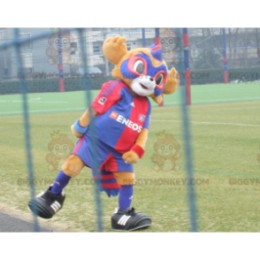 2 Maskot BIGGYMONKEY™: žlutý medvěd a modročervené maskované