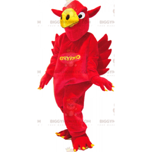 BIGGYMONKEY™ Mascot Costume of Red and Yellow Griffin with