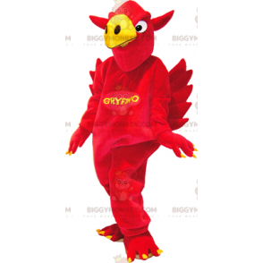 Στολή μασκότ BIGGYMONKEY™ με κόκκινο και κίτρινο Griffin με φτερά στην πλάτη - Μη ταξινομημένες μασκότ - BiggyMonkey.com