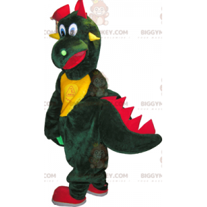 Giant Green Yellow & Red Dragon BIGGYMONKEY™ Mascot Costume -