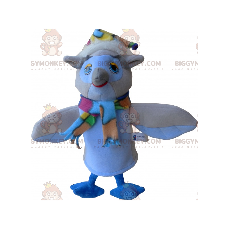 BIGGYMONKEY™ Disfraz de mascota de búho beige y blanco con