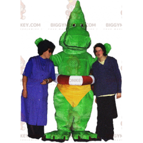 BIGGYMONKEY™ maskottiasu Vihreä dinosauruslohikäärme