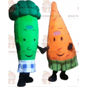 2 BIGGYMONKEY™s mascot: a carrot and a green broccoli –