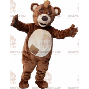 Costume da mascotte Teddy BIGGYMONKEY™ marrone e beige con