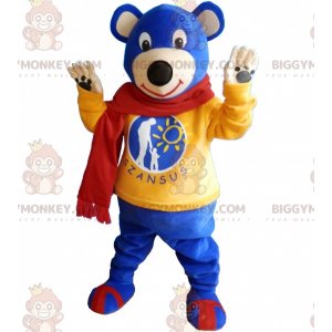 Traje de mascote de pelúcia azul BIGGYMONKEY™ com suéter