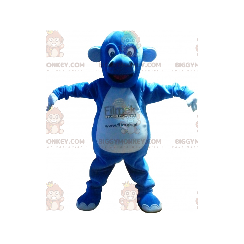 Schattig mollig draakblauw wezen BIGGYMONKEY™ mascottekostuum - Schattig mollig draakblauw wezen BIGGYMONKEY™ mascottekostuum -