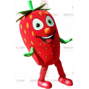 Κόκκινη και πράσινη στολή μασκότ BIGGYMONKEY™ με φράουλα -