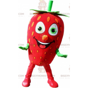 Giant Red and Green Strawberry BIGGYMONKEY™ Mascot Costume -