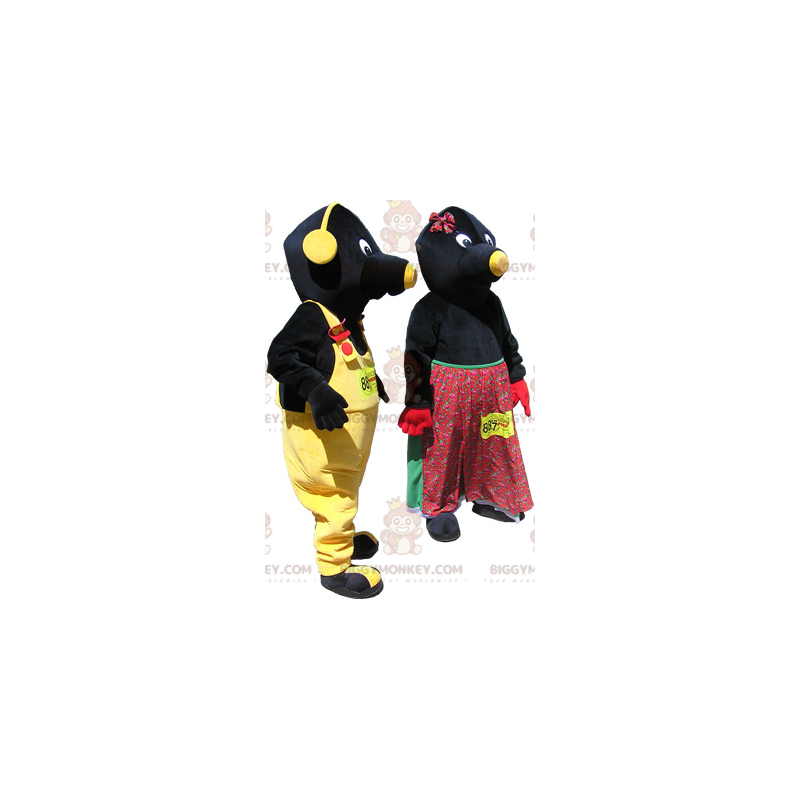 BIGGYMONKEY™s mascot: couple of black and yellow moles – BIGGYMONKEY™s mascot: couple of black and yellow moles –
