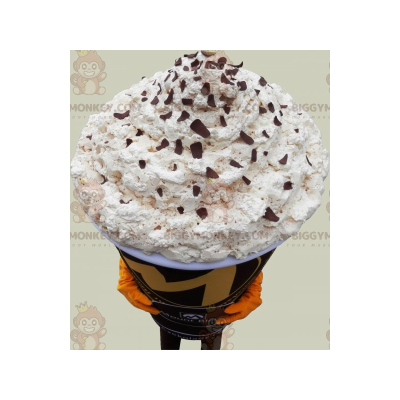 Giant Cappuccino BIGGYMONKEY™ Mascot Costume. Cafe BIGGYMONKEY™ Giant Cappuccino BIGGYMONKEY™ Mascot Costume. Cafe BIGGYMONKEY™