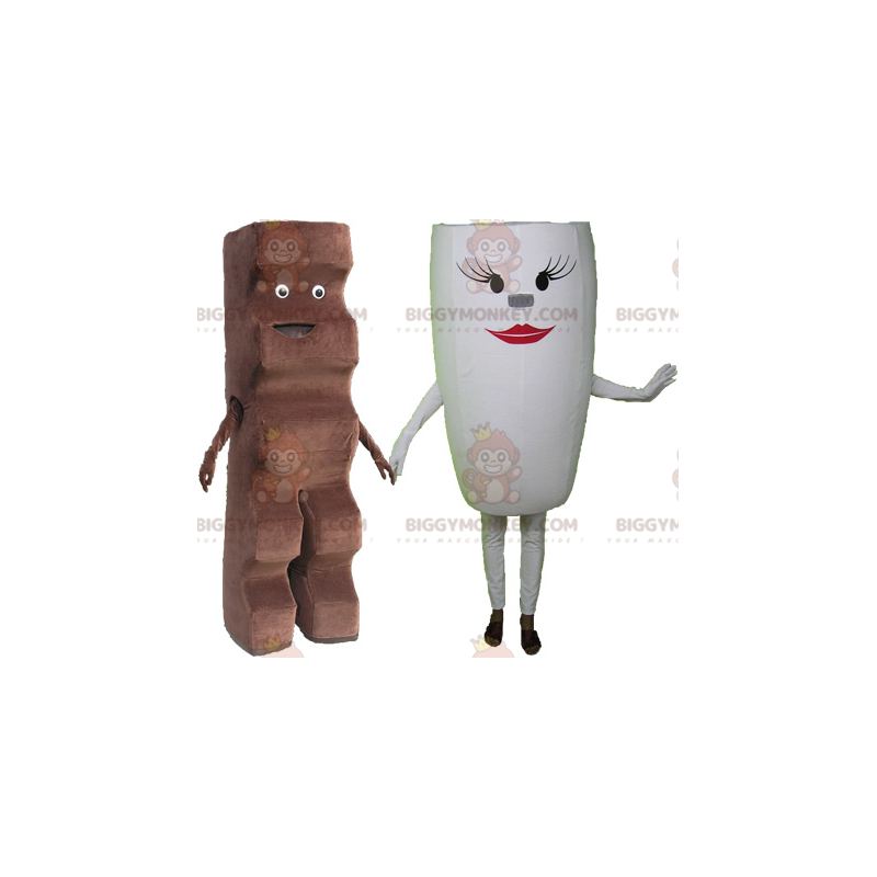 2 BIGGYMONKEY™s mascot: a candy bar and a white cup -